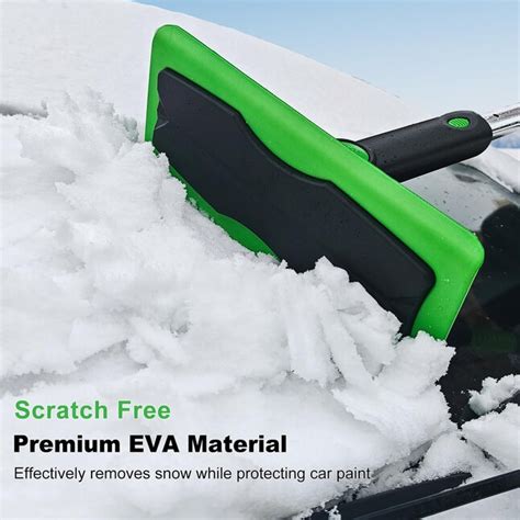 Etokfoks 55 Inch Extendable Snow Broom and Ice Scraper with Foam Grip ...