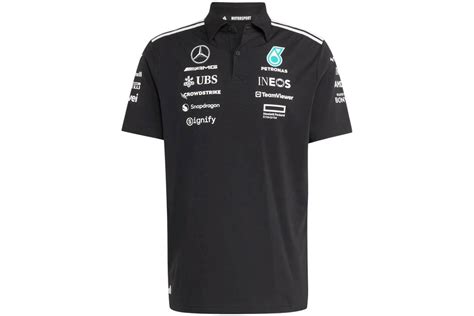 adidas Mercedes AMG Petronas Formula One Team Polo Black/White Men's ...