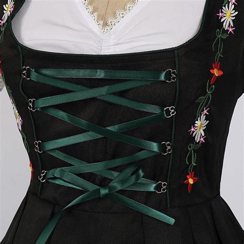 Oktoberfest Dress Dirndl Trachtenkleider Mini Length Maid Bavarian ...