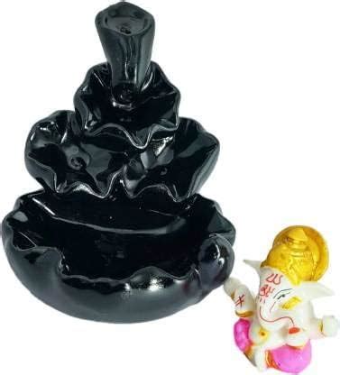 J JIYANSH CREATION Backflow Smoke Fountain Incense Holder Figurine with ...
