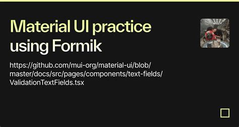 Material UI Formik Error Display 的图像结果