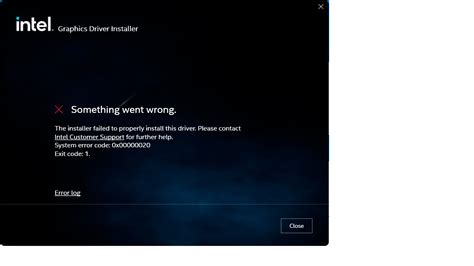 Intel Graphics Driver Installer Error 的图像结果