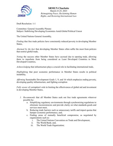 Image result for Draft Resolution