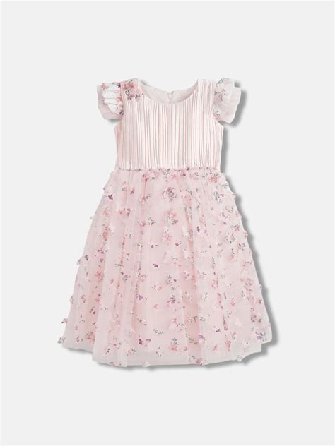 Shop Blue Giraffe Girls Pink Printed Round Neck Dress Online – Iconic India