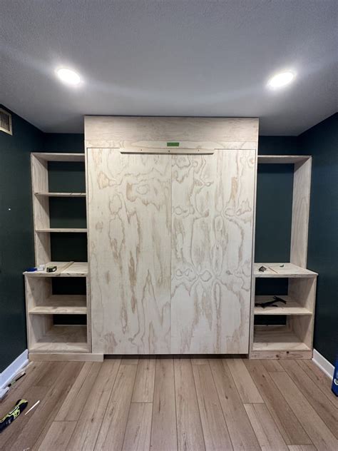 Bristol queen storage murphy bed with mattress and power outlets – Artofit