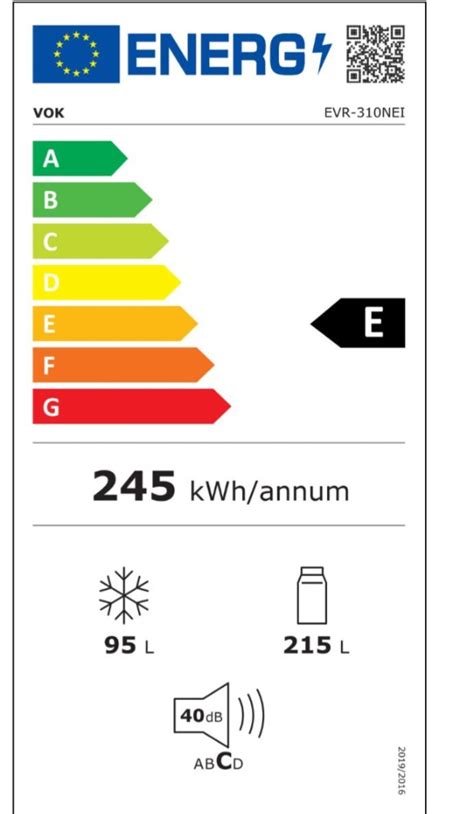 FRIGORIFICO COMBI VOK NO FROST 185CM EVR-310NEI INOX. - MZG EXPRÉS