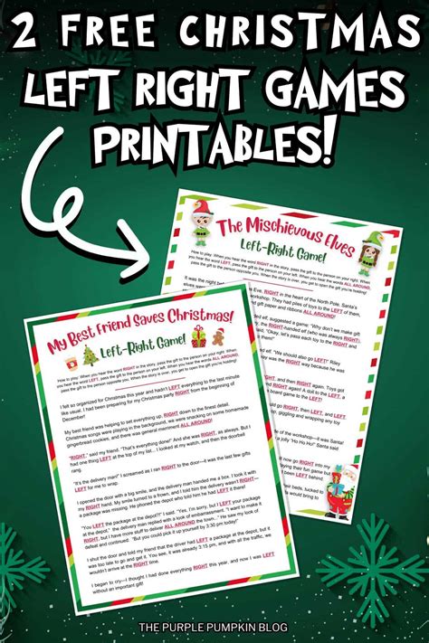Printable Left Right Game For Christmas