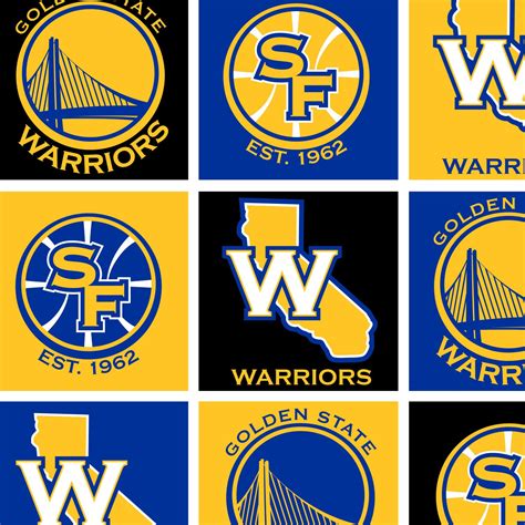 Golden State Warriors Logo in Various Colors and Sizes