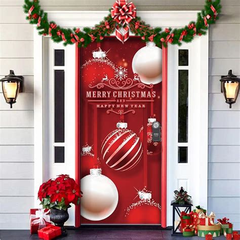 Christmas Door Cover Elastic, Christmas Door Cover with Elastic ...