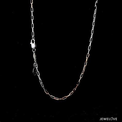 Jewelove™ Chains 18 inches 2mm Japanese Platinum Flat Cable Chain for ...