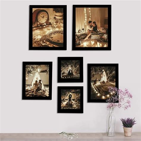 Art Street Set of 6 Individual Black Wall Photo Frames Wall Picture ...