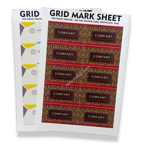 Grid Visiting Card Paper A4 250GSM | AbhishekID – Abhishek Products