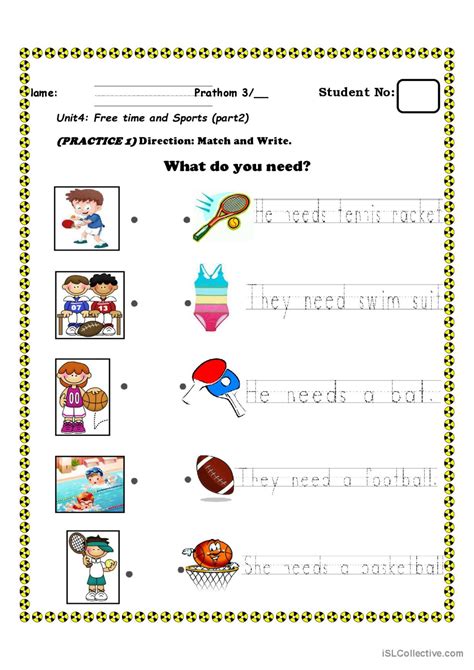 Sports Worksheet 的图像结果