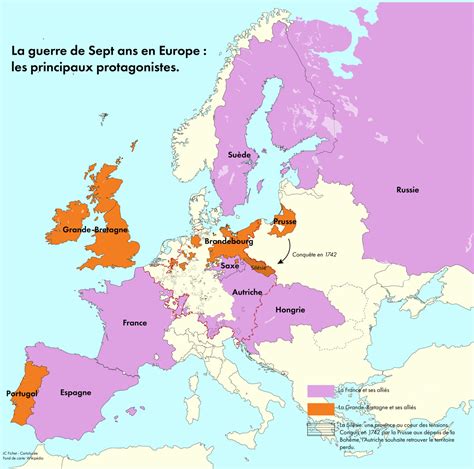 Seven years war in Europe, 18th century. - Maps on the Web