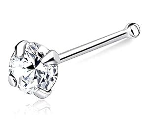 Buy Shiyara Jewells 92.5 Sterling Silver Marvellous Round Solitaire ...