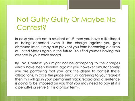 PPT - Should I Plead Not Guilty, Guilty, Or No Contest At My Arrai ...