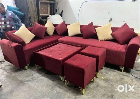 L shape sofa set with lite and dark colour combination in starf furnit ...