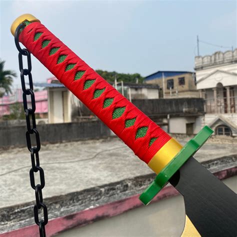 Demon Slayer Tengen Uzui Cosplay Replica Premium Life Size Wooden Kata ...