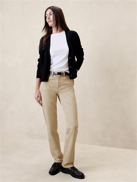 Banana Republic High-Rise Straight Jean International Shipping