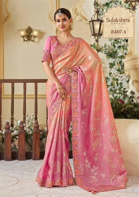 8407A Wedding Saga Sulakshmi Prints Stone Sarees – Heriska