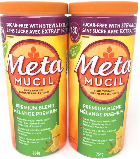 Metamucil Premium Blend Psyllium Fiber Powder 4-in-1 Supplement Sugar ...