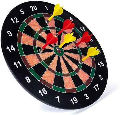 SMB ENTERPRISES Magnetic Score Dartboard Kit -- Safety Dartboard With 6 ...