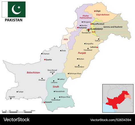 A clickable map of Pakistan exhibiting its administrative units.