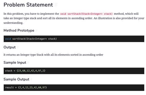 Image result for Sort a Stack Java