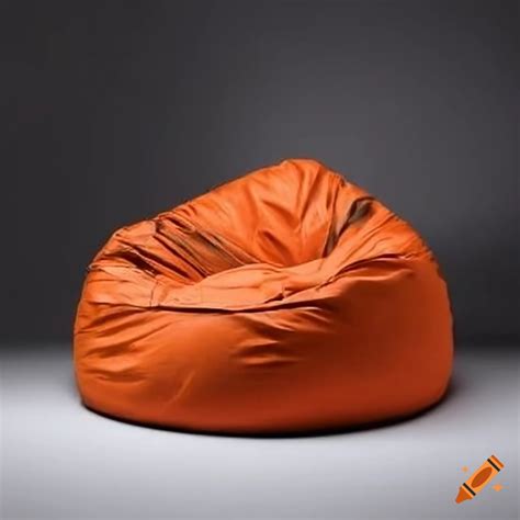 Orange and black bean bag chair