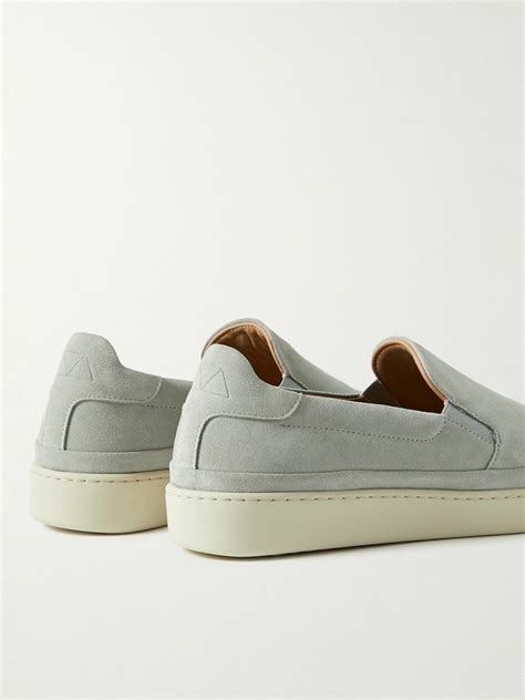 Mulo - Suede Slip-On Sneakers - Gray Mulo