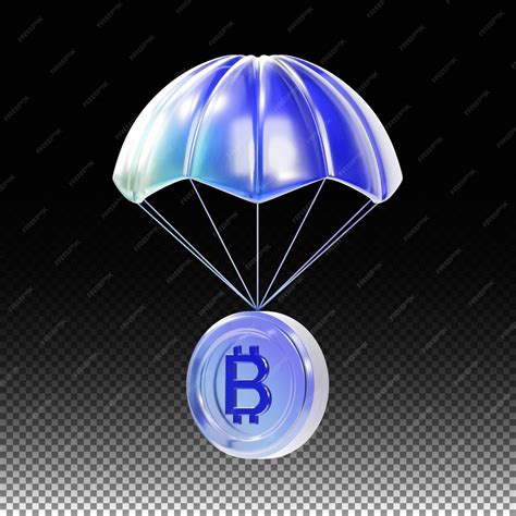 3d icon cryptocurrency airdrop | Premium PSD