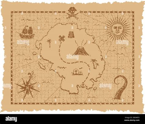 Pirate treasure map hi-res stock photography and images - Alamy