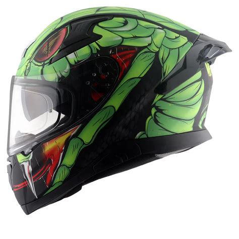 AXOR Apex Venomous Dull Black Neon Green Full Face Helmet – Sparkly Helmets