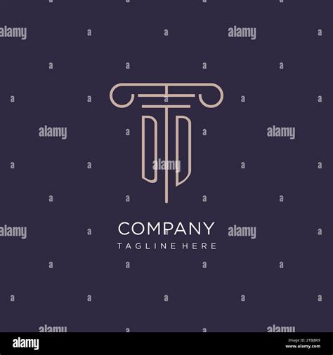 DD initial with pillar logo design, luxury law office logo style design ideas Stock Vector Image ...