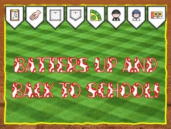 BATTERS UP AND BACK TO SCHOOL! Baseball Bulletin Board Kit & Door Décor ...