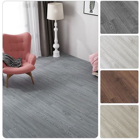 Peel and Stick Vinyl Floor Planks 36-Pack 54 Sq.F Self-Adhesive Natural ...