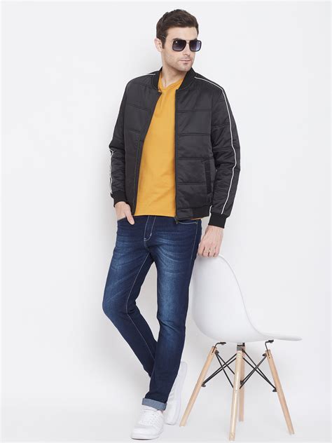 Black Mock Neck Jacket - Crimsoune Club