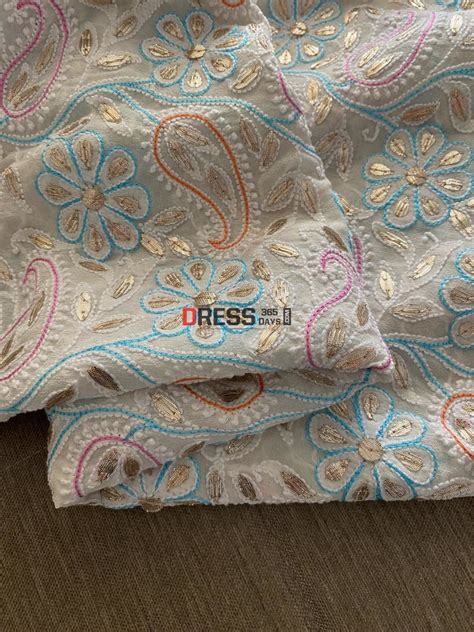 Multicolour Chikankari Gota Patti Dupatta – Dress365days