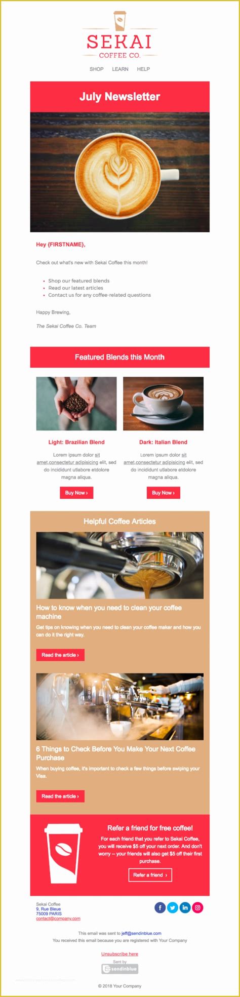 Image result for Sample Newsletter HTML