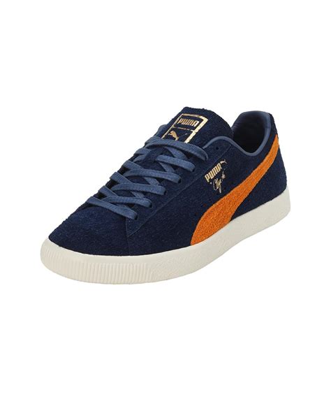 Buy Puma Unisex-Adult Clyde OG 75Y Persian Blue-Orange Brick Sneaker ...