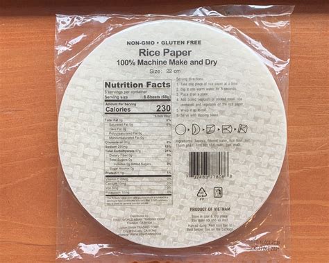 Rice Paper Nutrition Data