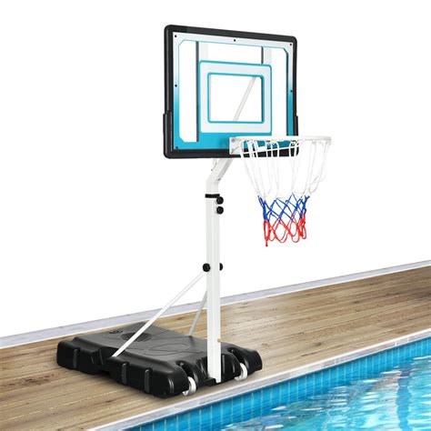 Amazon.com: DWVO Pool Basketball Hoop, 4.1-5.7ft Easy Adjustable ...