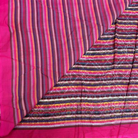 Chakrika - multi-coloured cotton Patola Ikat saree | The Maggam Collective