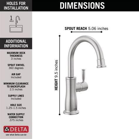 Delta Beverage / RO Faucet | Delta Faucet Kitchen Taps | 1960-AR-DST