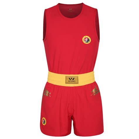 Buy wesing Martial Arts Sanda Uniform Sanshou Uniform Set Approved IWUF ...