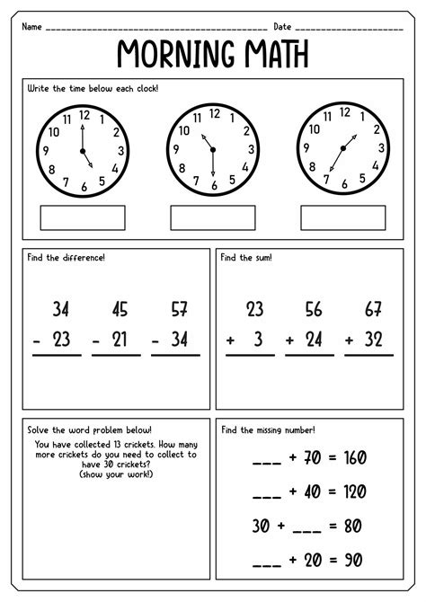 Image result for Math Worksheets for 2nd Grade