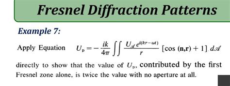 Image result for Fresnael Diffraction Example