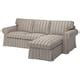 EKTORP cover f 3-seat sofa w chaise longue, Karlshov beige/multicolour ...