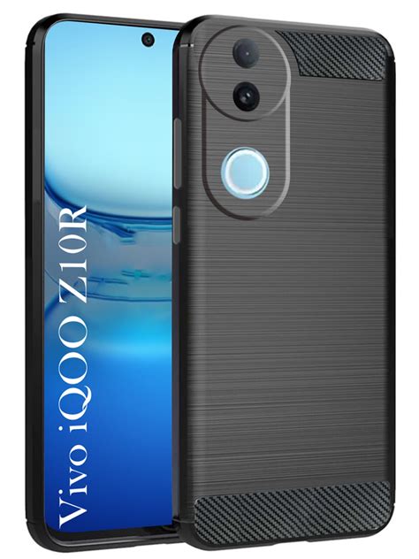 For Vivo iQOO Z10R Back Cover Case ( Hybrid Armor Case | Carbon Fiber ...