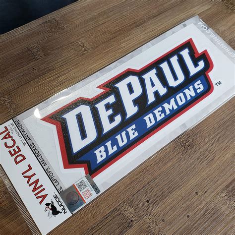 Buy DePaul University Stickers Blue Demons Wordmark Car Decal Heavy ...